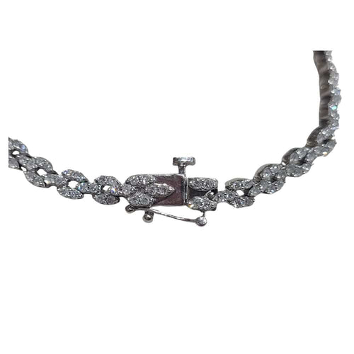 Bracelet Bracelet en or blanc 18k et diamants 58 Facettes P19