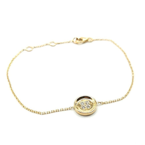 Bracelet Bracelet or jaune diamants signé Ely Bela 58 Facettes