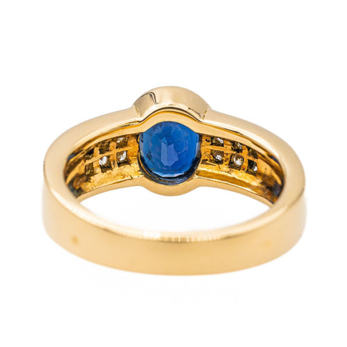 Bague 55.5 Bague Or jaune Saphir, Diamant 58 Facettes 3282756CN