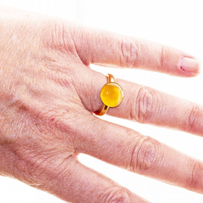 Bague 54 Bague en Or Jaune et Citrine 58 Facettes D361611UZ