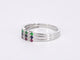 Bague Bague en or blanc avec diamant et pierres précieuses multicolores 58 Facettes 2043
