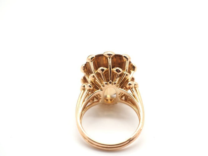 Bague 53 Bague or jaune et citrine 58 Facettes