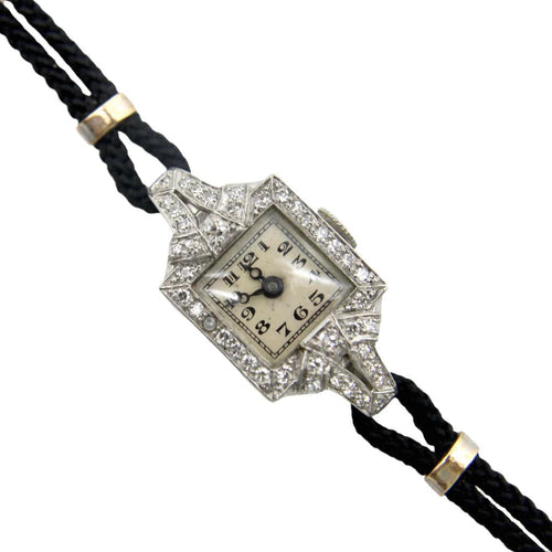 Montre-bracelet Art Déco en platine et diamants par Concord