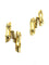 Boutons de manchette HERMES. Boutons de manchettes vintage or jaune 18K 58 Facettes