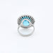 Bague 55 Bague or blanc style marguerite, topaze entourage diamants 58 Facettes