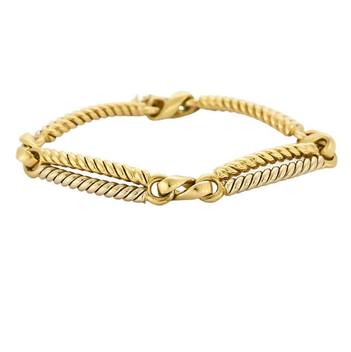 Bracelet Bracelet en or blanc et jaune 58 Facettes CHA5703