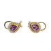 Boucles d'oreilles Boucles d'oreilles en or avec améthystes et diamants 58 Facettes E363700