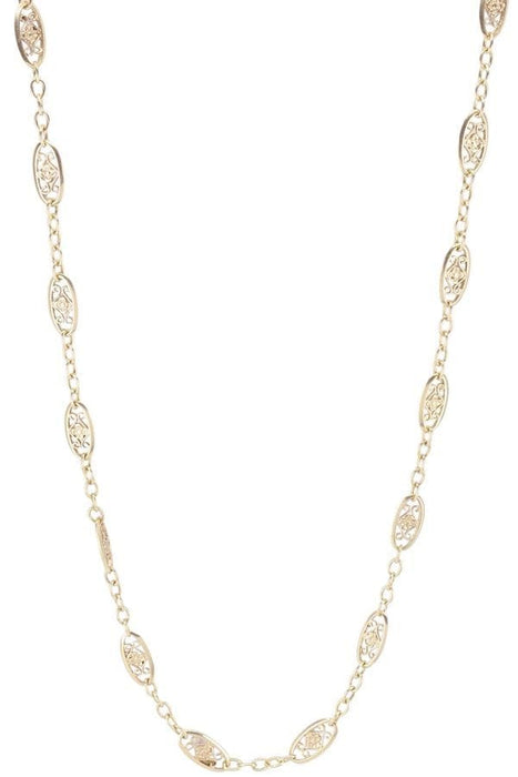 Collier Collier ancien or jaune filigrane 58 Facettes 092121