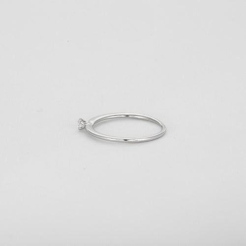 Bague 54 Solitaire en or blanc diamant 58 Facettes 3121288