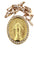 Médaille miraculeuse en or et diamants sur chaîne coulissante