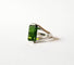 Bague 56 Bague or blanc 18k et Tourmaline verte 58 Facettes