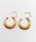 Boucles d'oreilles Créoles Art Déco or rose finement travaillées 58 Facettes A06263