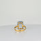 Bague Bague en or jaune 14 carats avec topaze bleue taille émeraude de 2 carats 58 Facettes 2508099