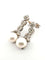 Boucles d'oreilles Boucles d'oreilles en platine avec perles et diamants 58 Facettes
