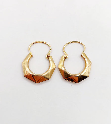 Boucles d'oreilles Boucles d'oreilles créoles Art Déco or jaune finement travaillées 58 Facettes A05362