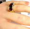 Bague 51.5 Bague en or jaune 18 carats ornée de 3 grenats 58 Facettes AB563