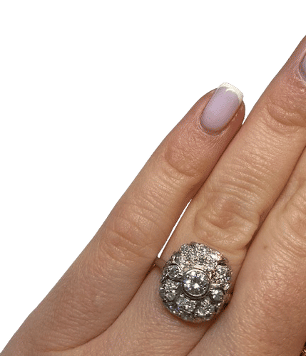 Bague 54 Bague platine et diamants dont env 0,30ct 58 Facettes 240214