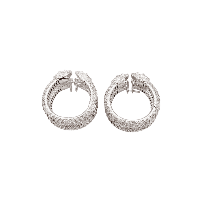 Boucles d'oreilles Boucles d'oreilles Repossi "Ophydienne", or blanc, diamants. 58 Facettes 34265