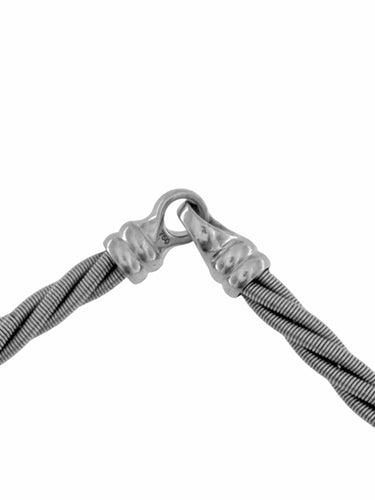 Collier Collier en or blanc entrelacé avec diamant de Whiting 58 Facettes