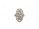 Bague 48 bague marquise navette 17 diamants 3.4ct t48 or rose 18k & platine 7.8 gr 58 Facettes 270710