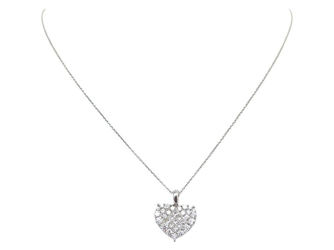 Collier collier BAGLIONI pendentif coeur serti 32 diamant 0.94ct 55 58 Facettes 268773