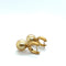 Boucles D’Oreilles en Perles Champagne et Or Jaune