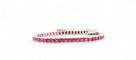 Bracelet Bracelet tennis en or blanc 18 carats et rubis 58 Facettes