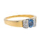 Bague 55 Bague Or jaune, Or blanc Saphir, Diamant 58 Facettes 2732084CN
