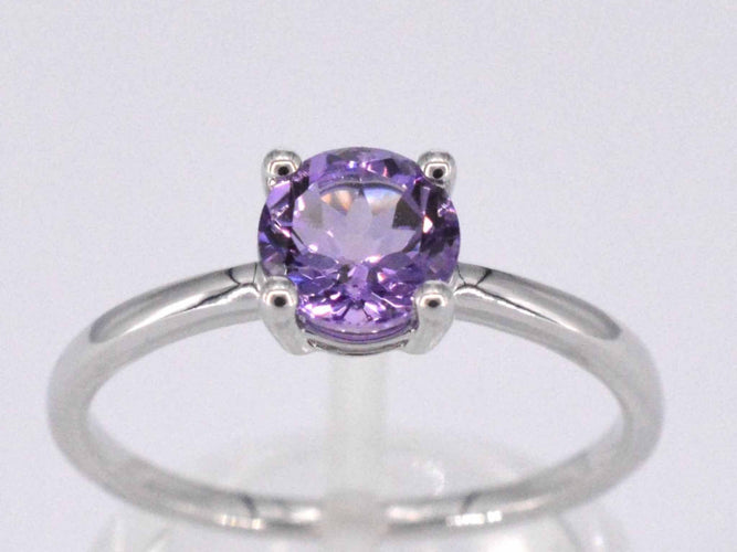 Bague 54 Bague en or blanc avec améthyste 58 Facettes 2194
