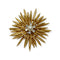Broche Broche fleur en or jaune 750 et perle de culture, diamants 58 Facettes 330089636