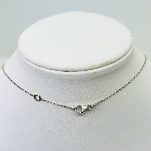 Collier Collier or blanc diamant poire 58 Facettes 20400000837