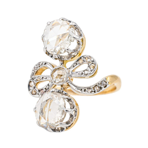 Bague 51 Bague Toi & moi Or jaune, Platine Diamant 58 Facettes 3853105CN