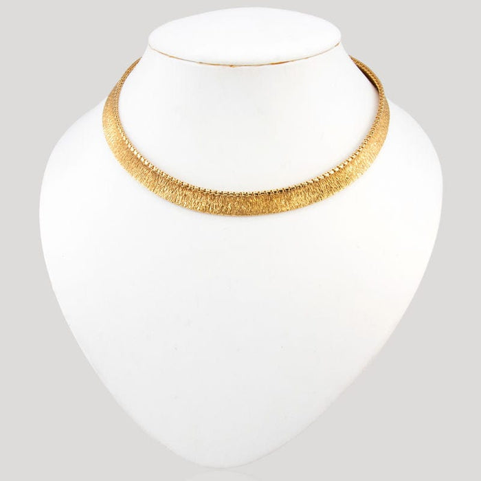 Collier ras-de-cou or jaune années 50