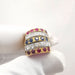 Bague 53 Bague or jaune diamants rubis et saphirs 58 Facettes