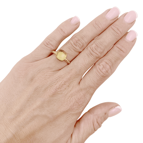 Bague 51 Bague Pomellato, "Nudo", petit modèle, quartz citron. 58 Facettes 34805