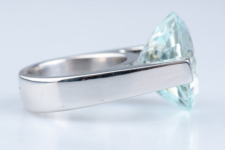Bague 52 Bague Or blanc 12.69ct Aigue-marine 58 Facettes BGDTSOC379-107