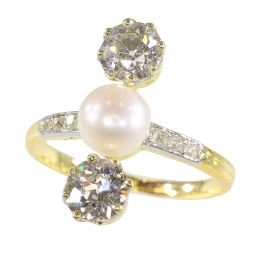 Bague 54 L'élégance de 1915 : la bague de fiançailles intemporelle 58 Facettes 18256-0130