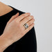 Bague 53 Bague bandeau or bicolore, saphirs, diamants 58 Facettes AB47