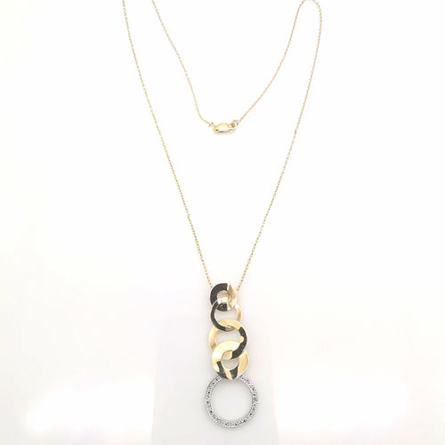 Collier Collier or bicolore et diamants 58 Facettes