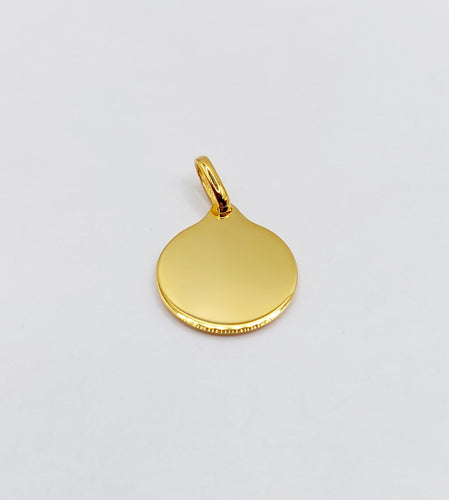 Pendentif AUGIS - Pendentif médaille d'amour or jaune  - L'Élégante Bleue Foncée 58 Facettes J10794X000