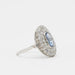 Ring 53 Sapphire pompadour ring 1930 58 Facettes
