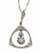 Pendentif en diamants sur chaîne en or 18 carats Art Deco