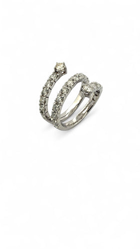 Bague 55 Bague vintage spirale en or et diamants 58 Facettes