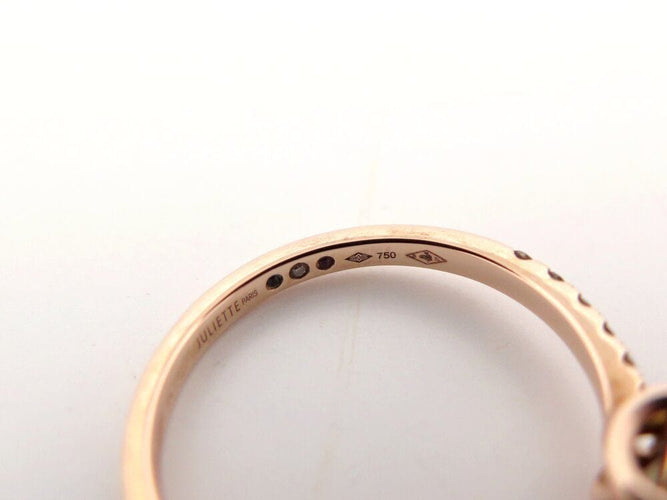 Bague 55 bague juliette juju j0303p 6mm en or rose 18k & diamants 0.45ct 58 Facettes 267117