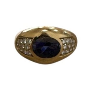 Bague 51 MAUBOUSSIN - bague or jaune, diamants, iolite 58 Facettes