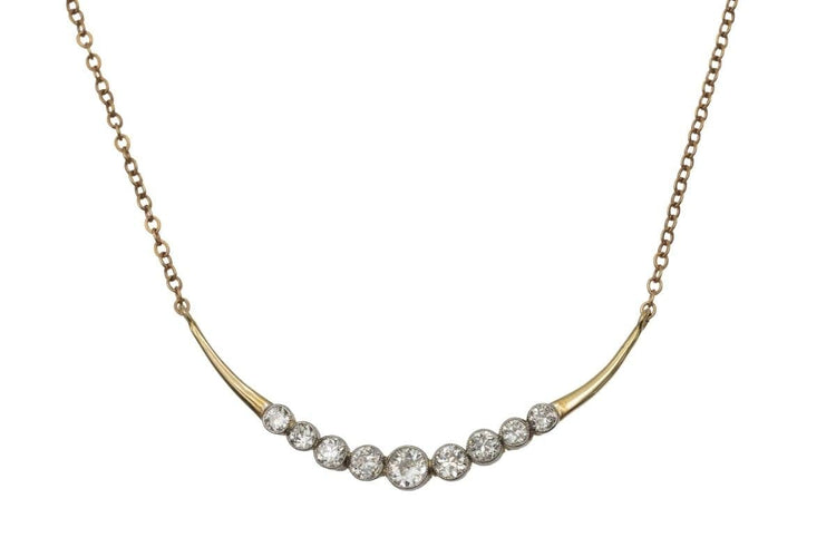 Collier Collier élégant en or avec diamants taille brillant anciens 1,80 ct 58 Facettes PPK04