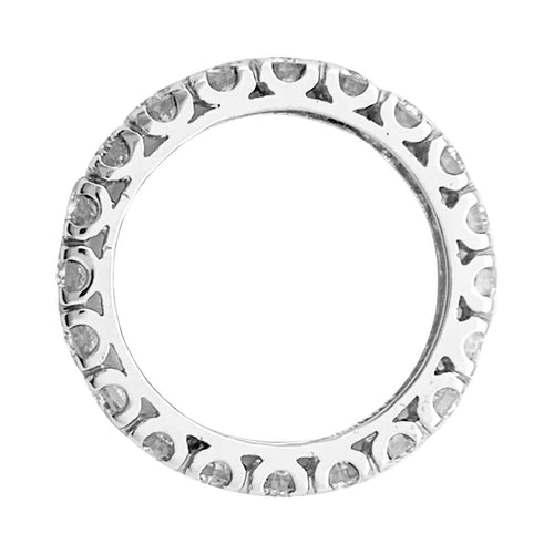 Bague 52 Alliance or blanc diamants 58 Facettes 33218