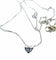 Collier Pendentif coeur et sa chaîne en or blanc, diamant 0,20 carat 58 Facettes AB626