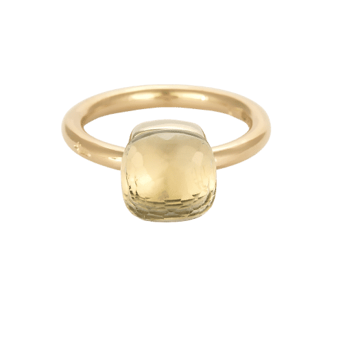 Bague 56 Pomellato Bague Nudo Classic en or rose et topaze blanche 58 Facettes GU291X2