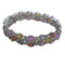 Bracelet Bracelet en or blanc 18 carats serti de saphirs multicolores et de diamants brillants 58 Facettes P175